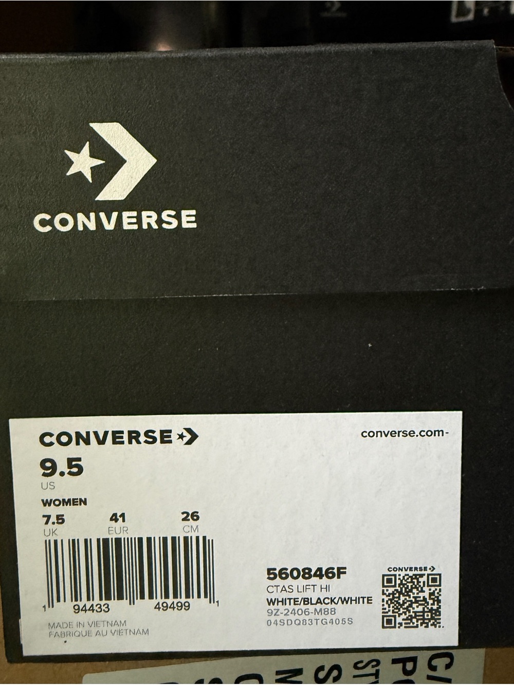 NIB • Chuck Taylor All Star Lift Platform Canvas Size: 9.5 - Picture 6 of 7